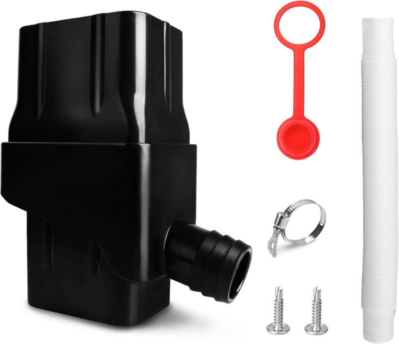 Pulems Downspout Rainwater Collection, Rain Barrel Diverter Kit Fits 2 “x 3’’ Standard Downspoutand, Rainwater Collection System-Black - Image 1